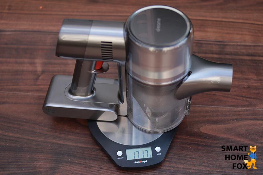 der Dreame T20 auf der Waage